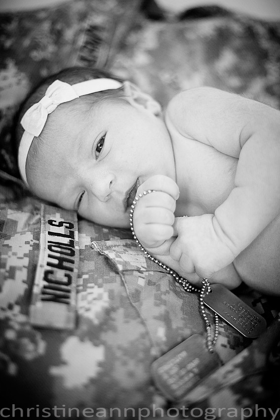 Newborn Army Military Session Duluth