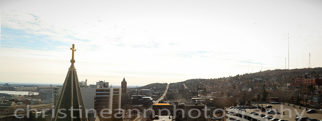 Panoramic photograph of downtown Duluth MN