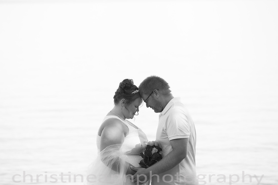 Wedding ceremony at Larsmont Cottags in Duluth MN