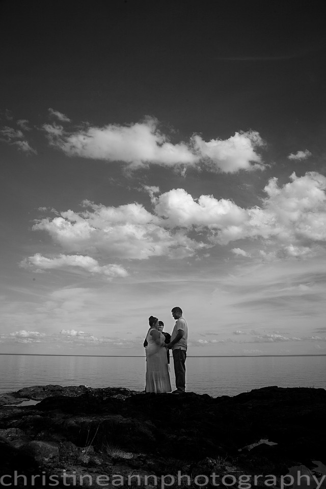 Wedding ceremony at Larsmont Cottags in Duluth MN