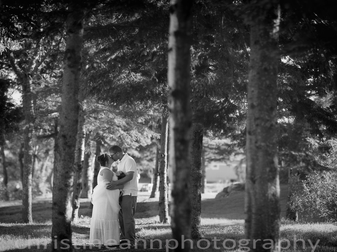 Wedding ceremony at Larsmont Cottags in Duluth MN