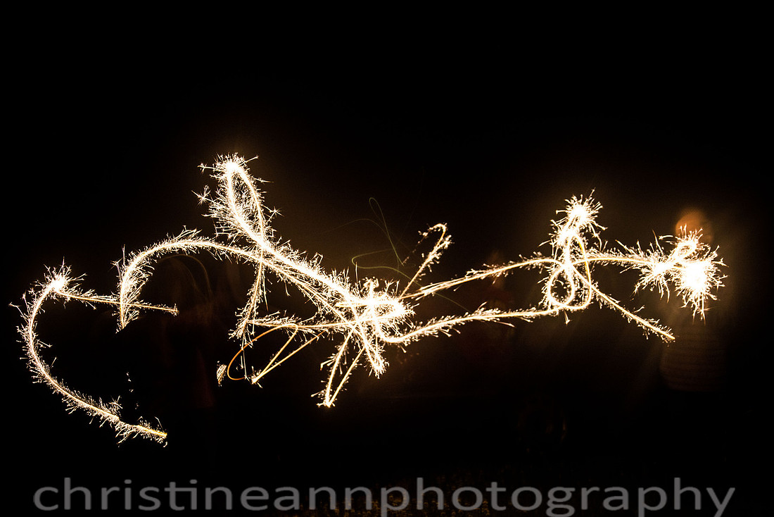 Capturing the movement of sparklers July 2015.