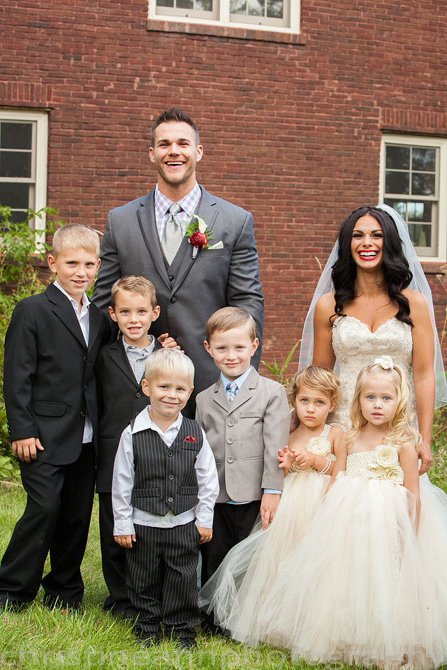 Duluth MN wedding at Womans Club near North Shore Lake Superior with red and white colors.