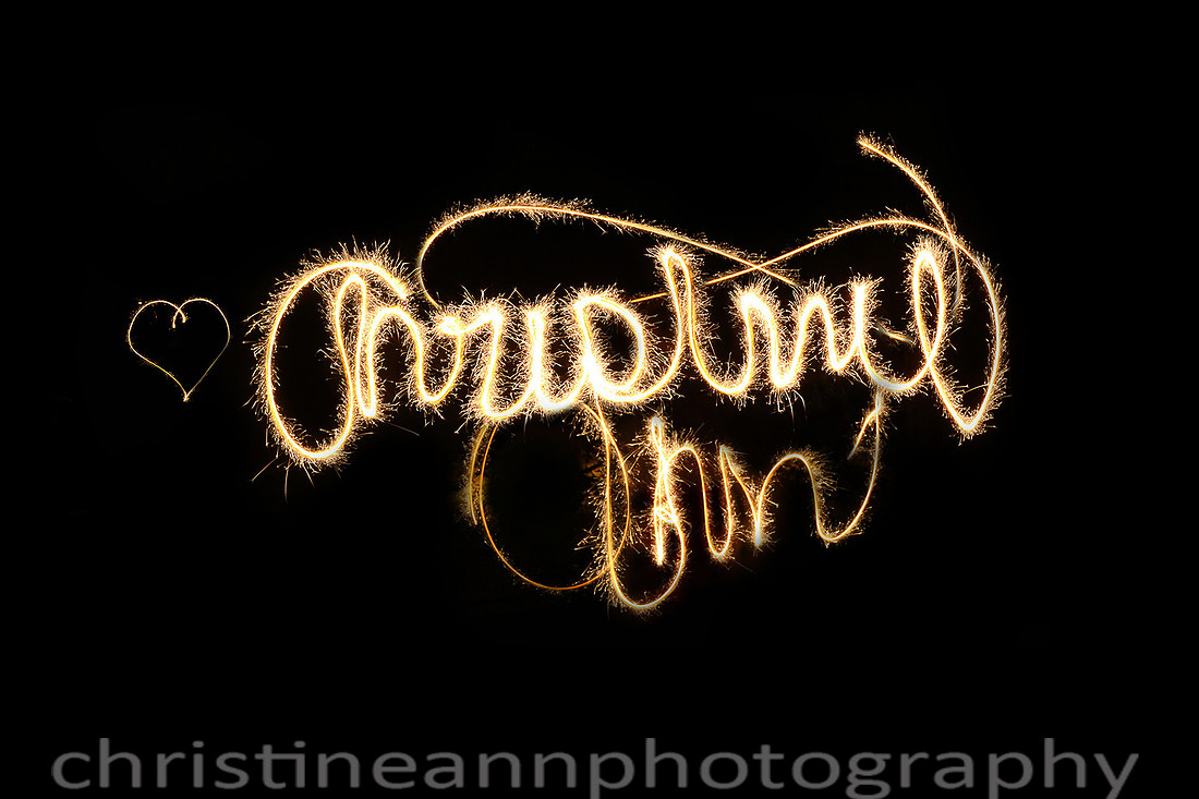 Sparkler writing