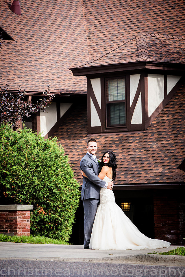 Duluth MN wedding at Womans Club near North Shore Lake Superior with red and white colors.