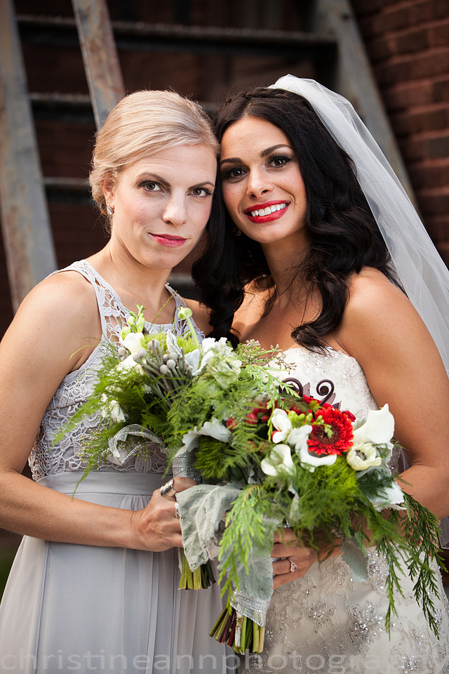 Duluth MN wedding at Womans Club near North Shore Lake Superior with red and white colors.
