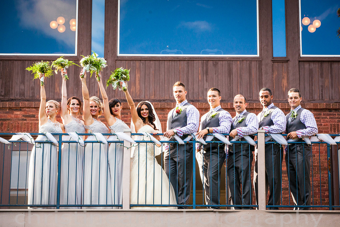 Duluth MN wedding at Womans Club near North Shore Lake Superior with red and white colors.