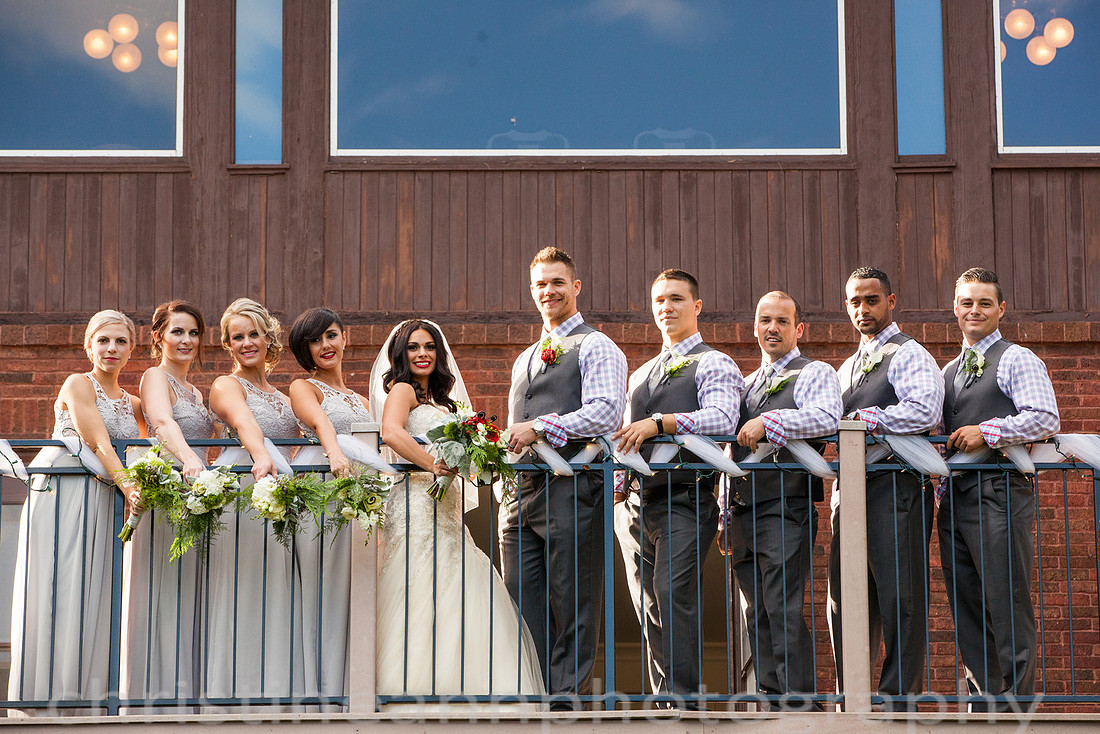 Duluth MN wedding at Womans Club near North Shore Lake Superior with red and white colors.