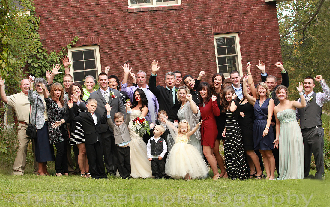 Duluth MN wedding at Womans Club near North Shore Lake Superior with red and white colors.
