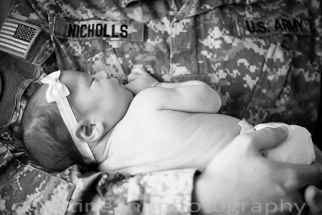 Newborn Army Military Session Duluth