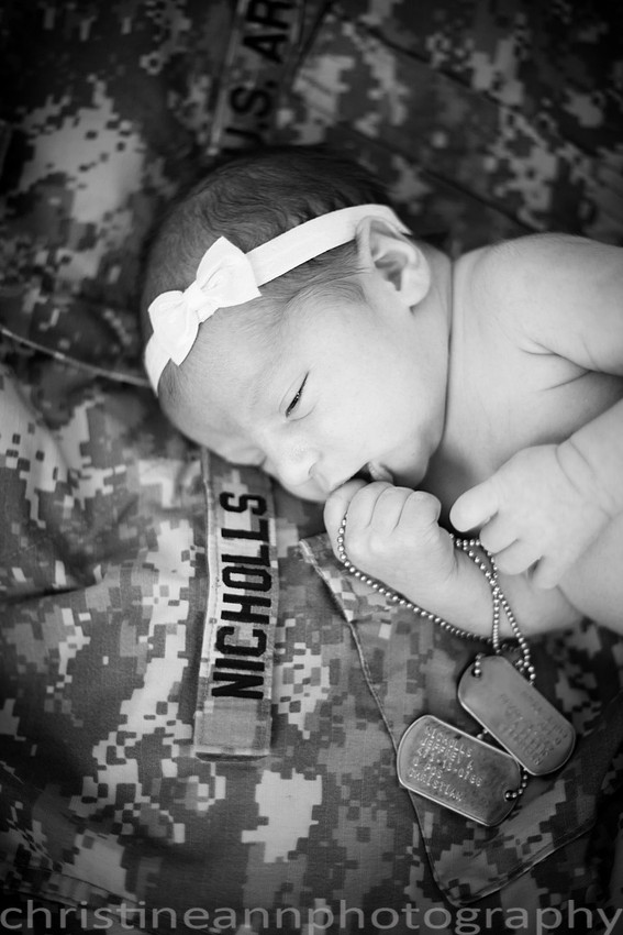 Newborn Army Military Session Duluth