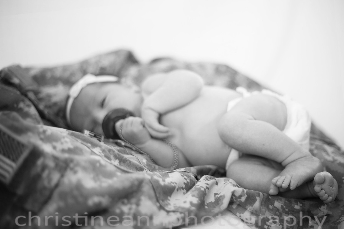 Newborn Army Military Session Duluth