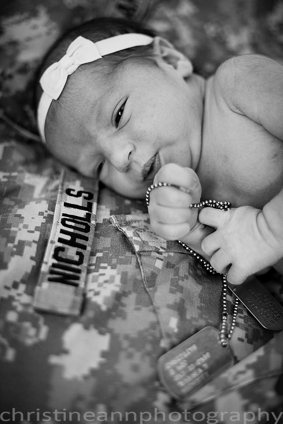 Newborn Army Military Session Duluth