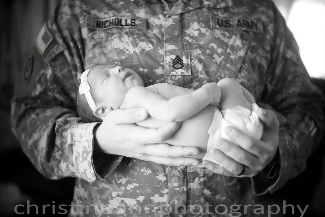Newborn Army Military Session Duluth